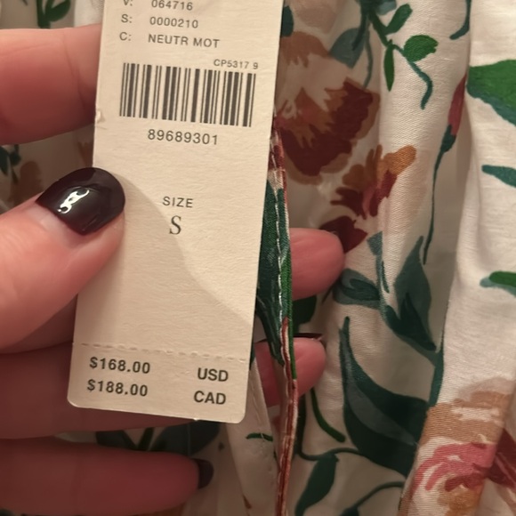 Anthropologie Somerset Green and Pink Floral Maxi Dress - Picture 2 of 8